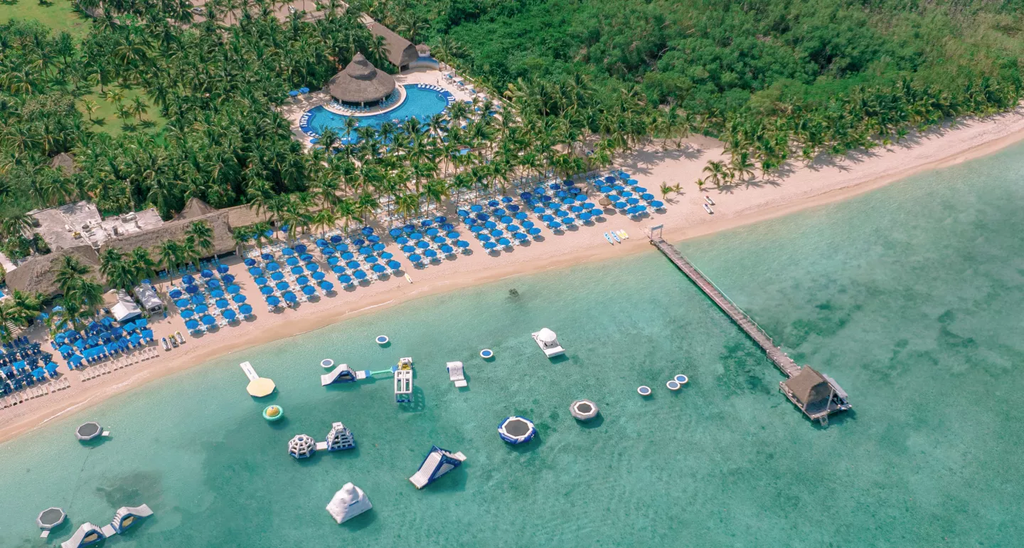 Paradise Beach Cozumel aerial view