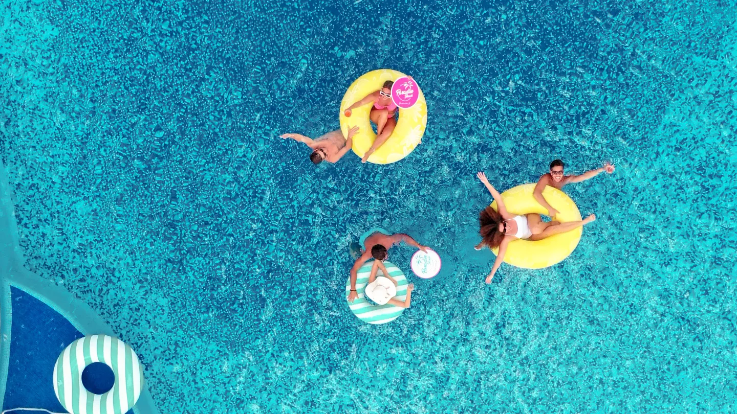 Float in largest heated pool in Cozumel