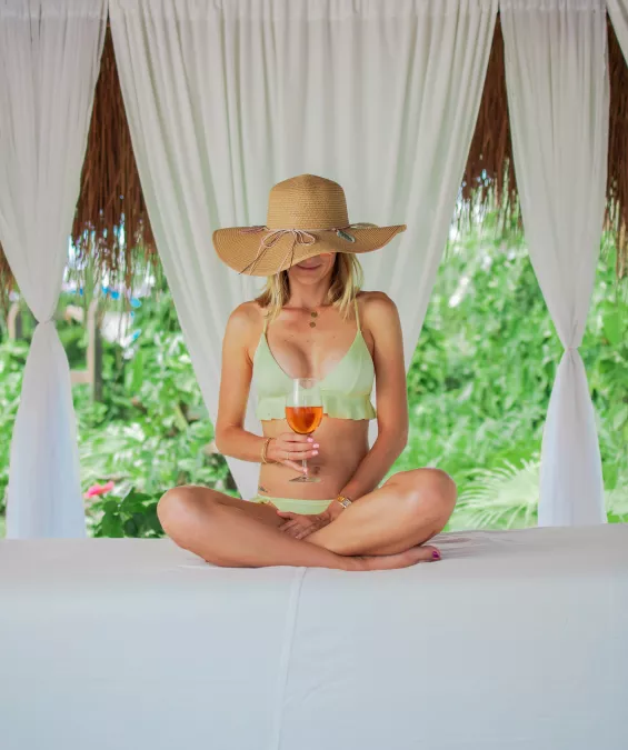 Cozumel all inclusive beach resort day bed