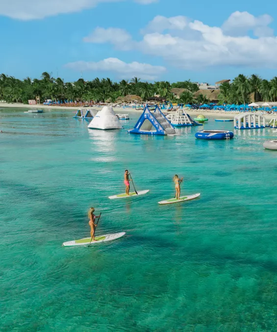 Paddleboard Fun Pass Paradise Beach Cozumel