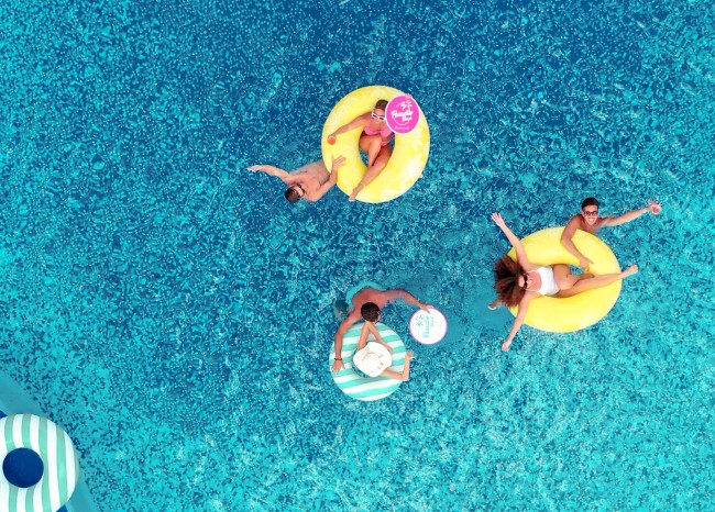 Float in largest heated pool in Cozumel