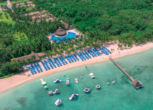 Vista aerea de club de playa Paradise Beach Cozumel