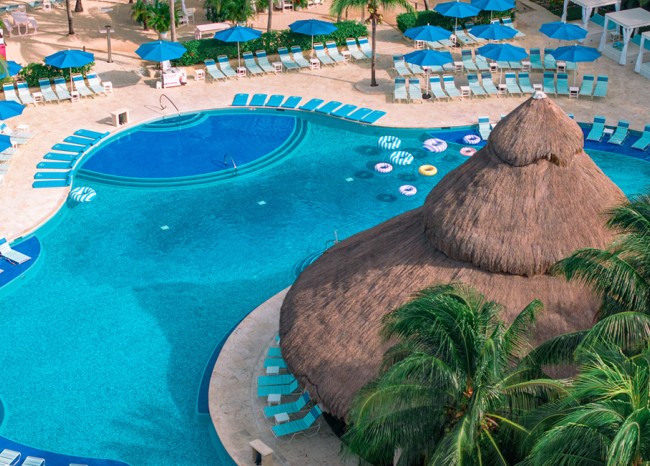 Paradise Beach Cozumel pool area
